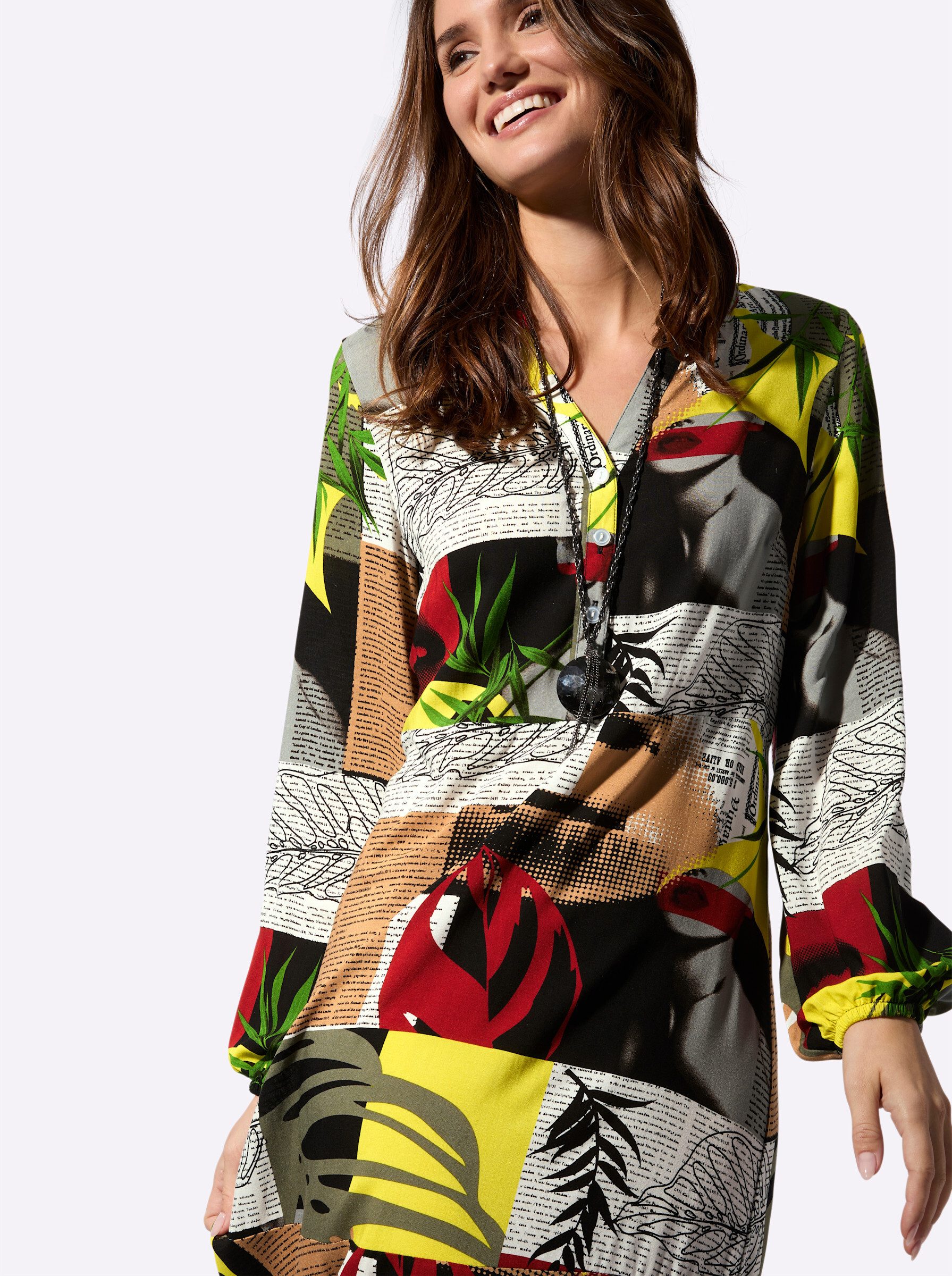 Witt Druck-Kleid Langarm
