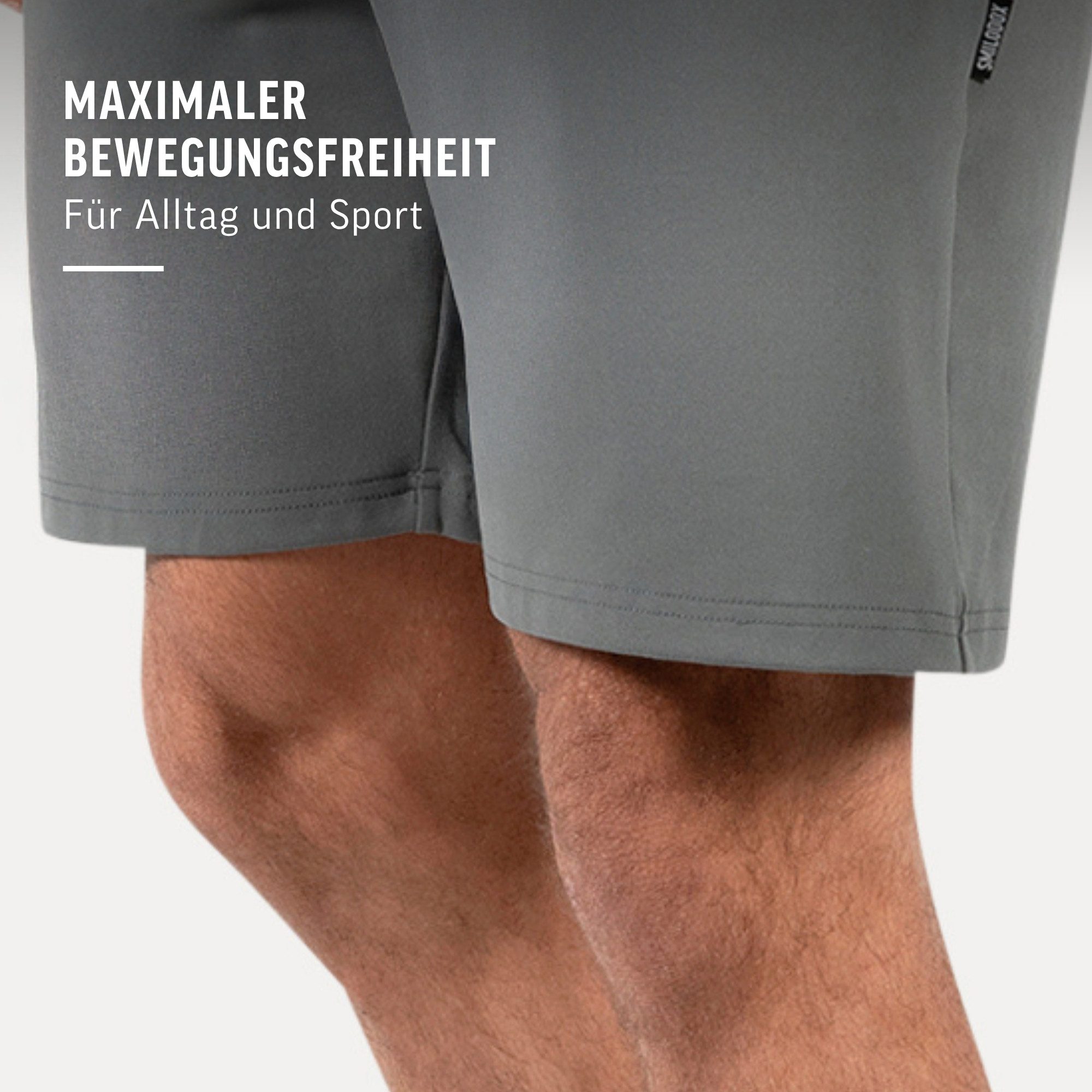 Smilodox Shorts Xion, Bequeme Sportshorts mit 3D Rubber Print, Training Hose elastischer Bund mit Kordelzug Hohe Bewegungsfreiheit Sport Alltag