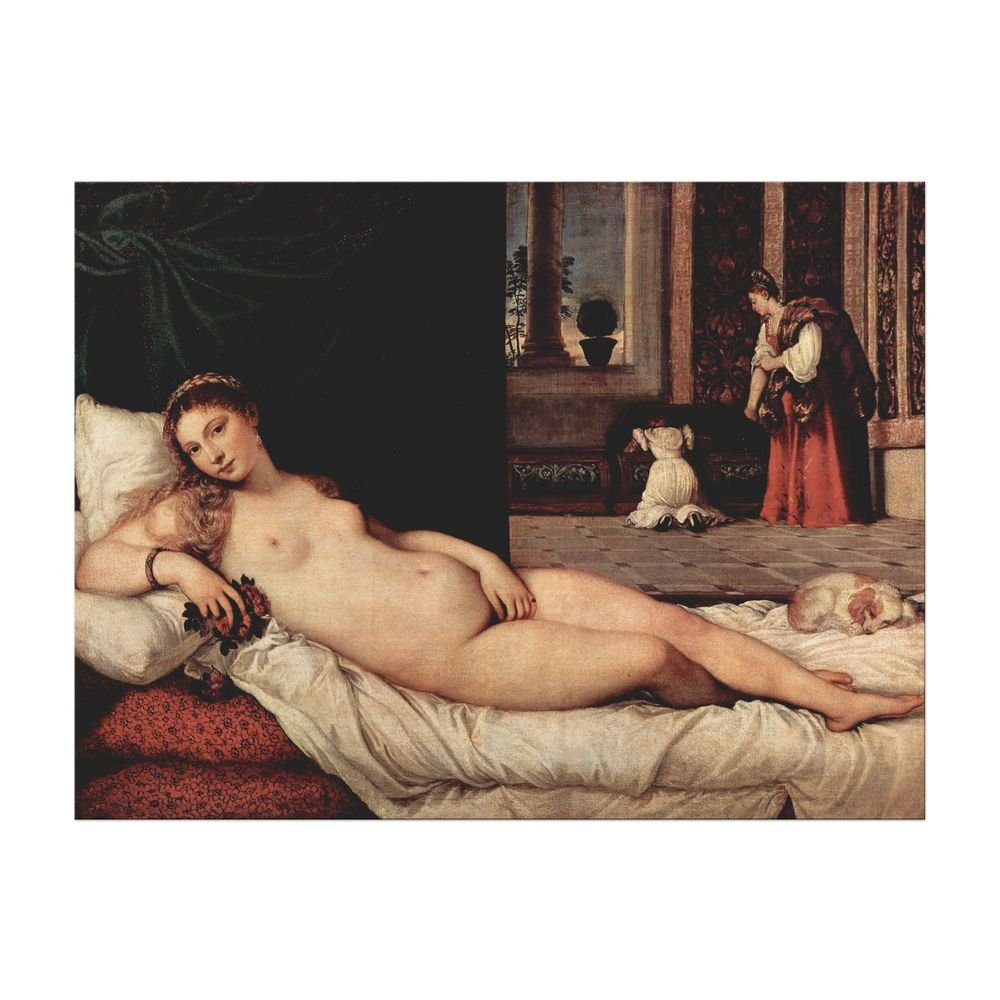 Bilderdepot24 Leinwandbild Alte Meister - Tizian - Venus von Urbino, Menschen