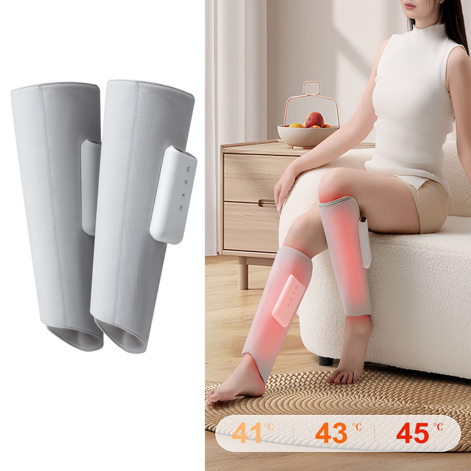 Massagegerät 2pcs Wadenmassagegerät,LuftkompressionMassage,massagegerät mit Heizung