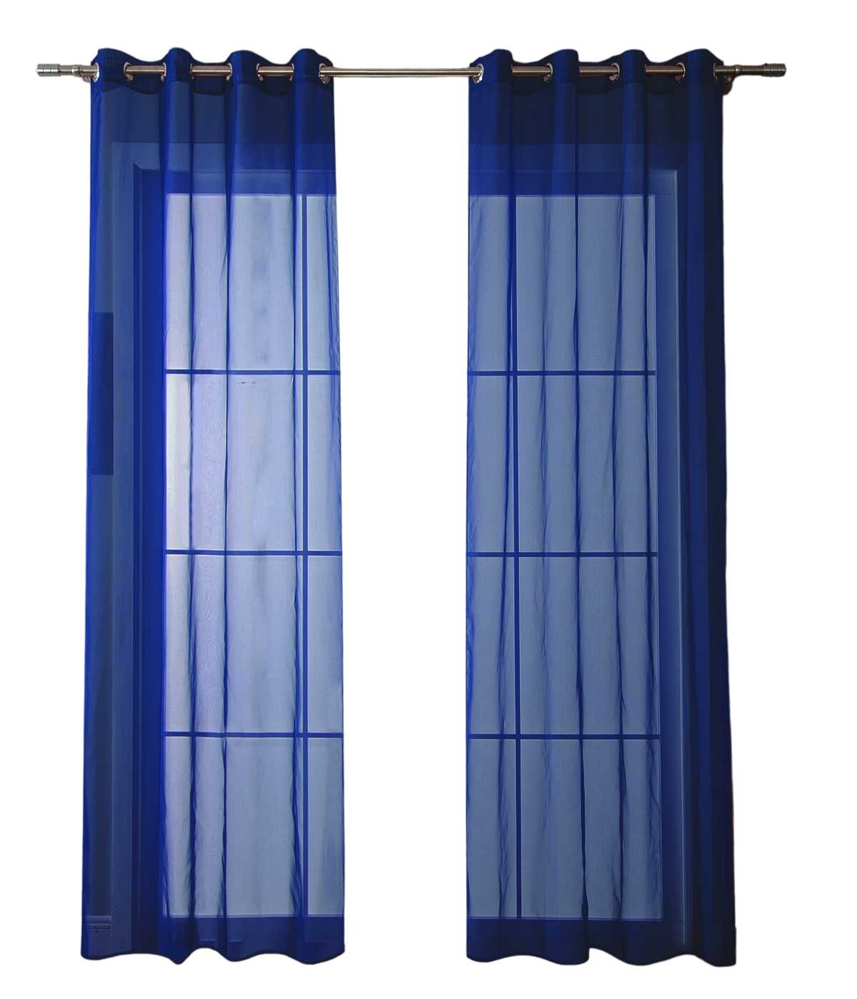 Gardinenbox Gardine (2 St), Ösen, transparent, Voile, Ösenvorhänge Voile »Uni« Bleibandabschluß 20332-cn2