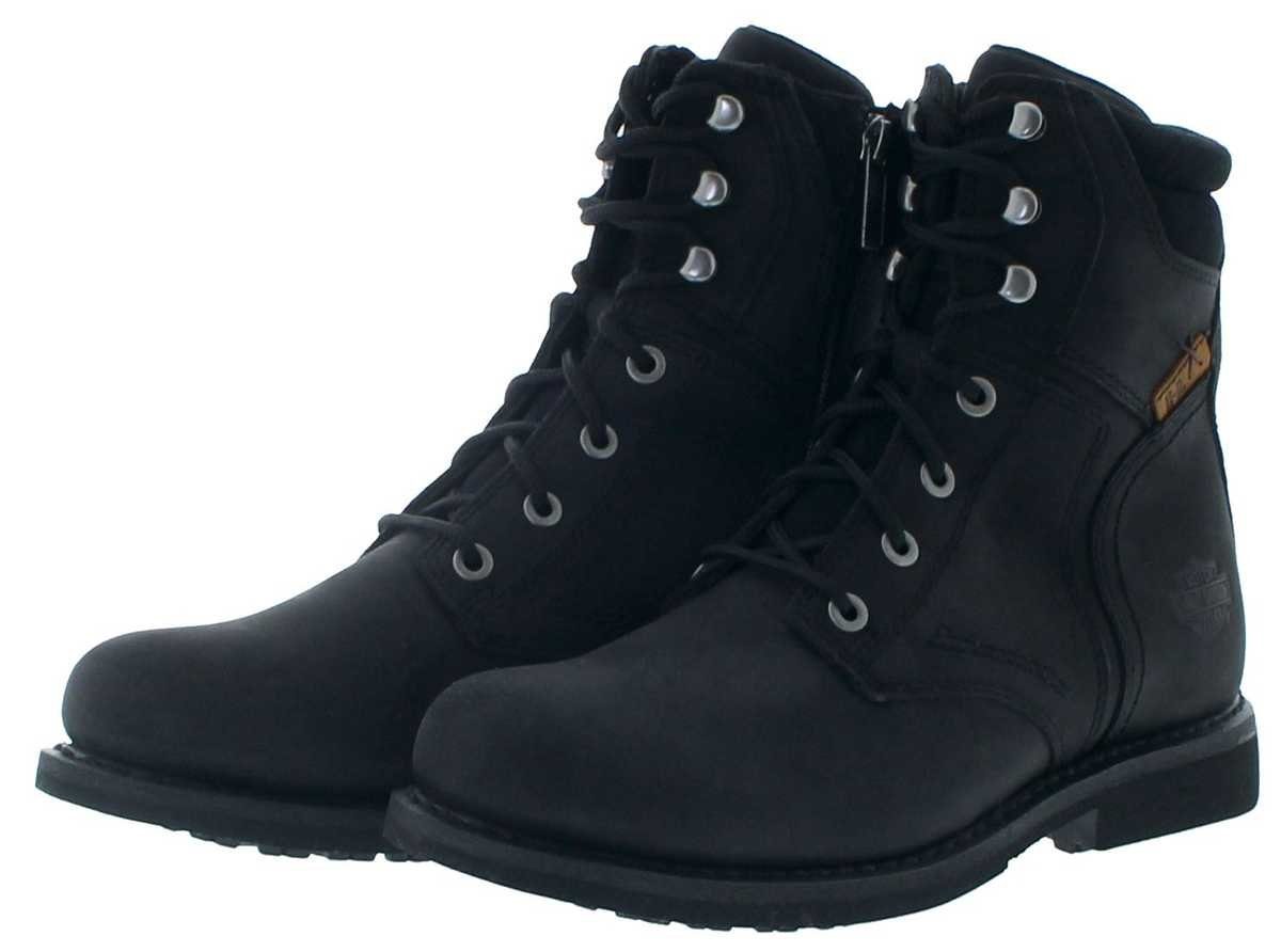 HARLEY-DAVIDSON D97025 Herren Schnürstiefel Schwarz Bikerboots CE zertifiziert