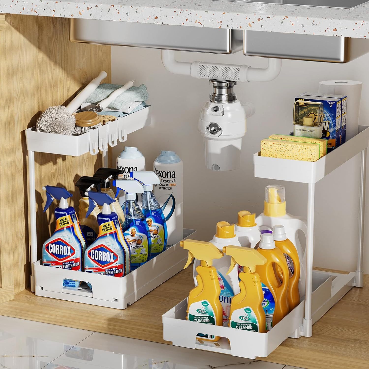 SURFOU Küchenregal Unterschrank Organizer Küchenregal Schrank günstig online kaufen