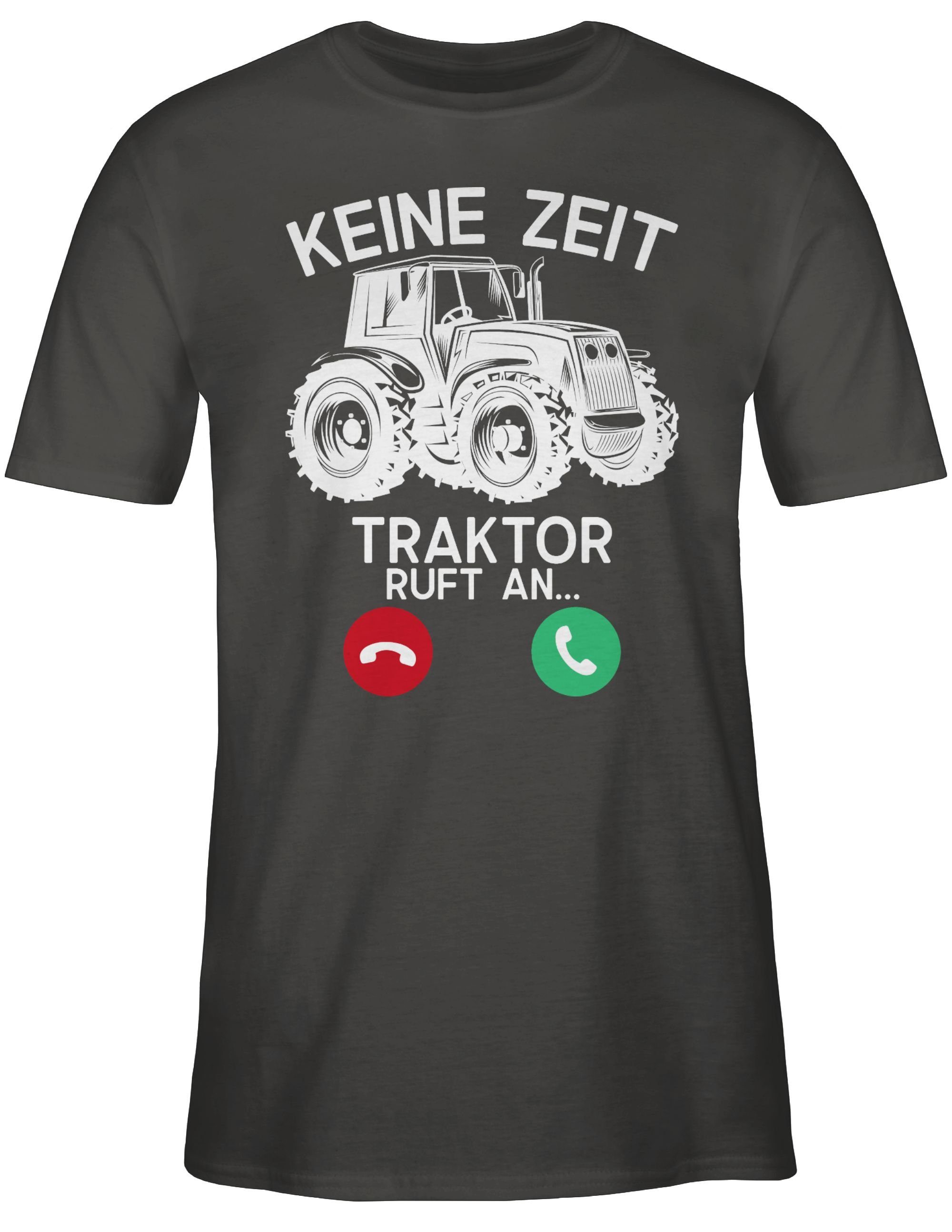 Dunkelgrau T-Shirt an Keine ruft weiß - 3 Fahrzeuge Traktor - Shirtracer Zeit