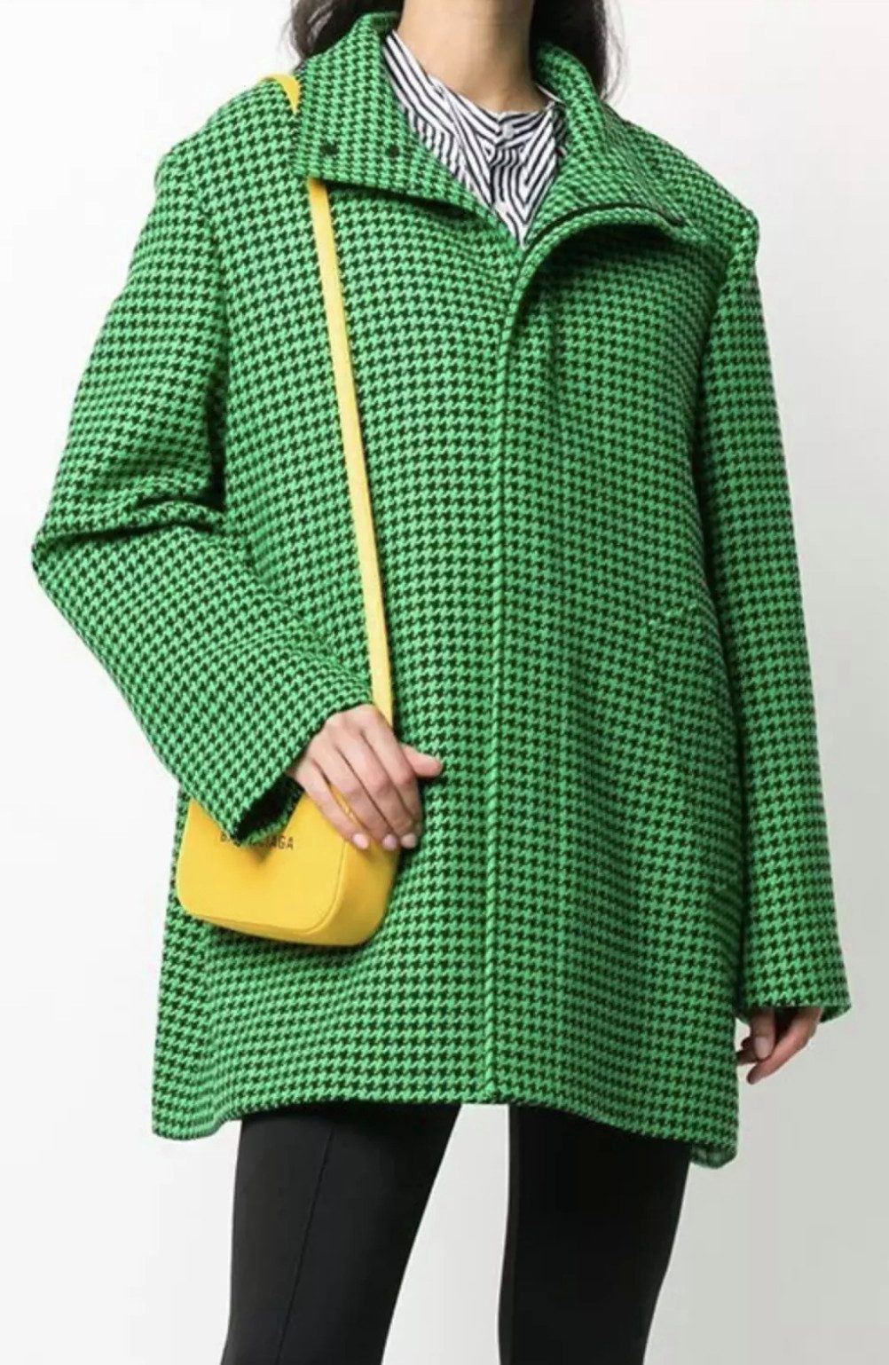 Balenciaga Kurzmantel A-Linien Oversized Mantel Hahnentritt-Muster Sammlerstück Sammlerstück,Limitiert, weltweit schnell ausverkauft