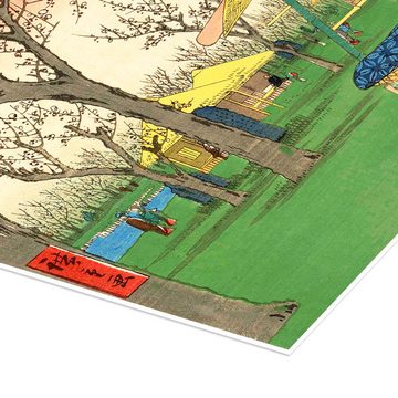 Posterlounge Poster Utagawa Hiroshige, Der Pflaumengarten bei Kamata, Malerei