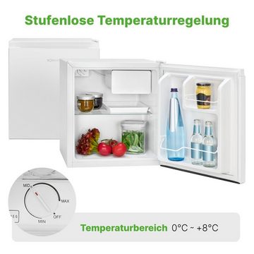 BOMANN Kühlschrank KB 7245, 50 cm hoch, 44.5 cm breit, Mini Kühlschrank 45L m. Gefrierfach leise Kühlbox