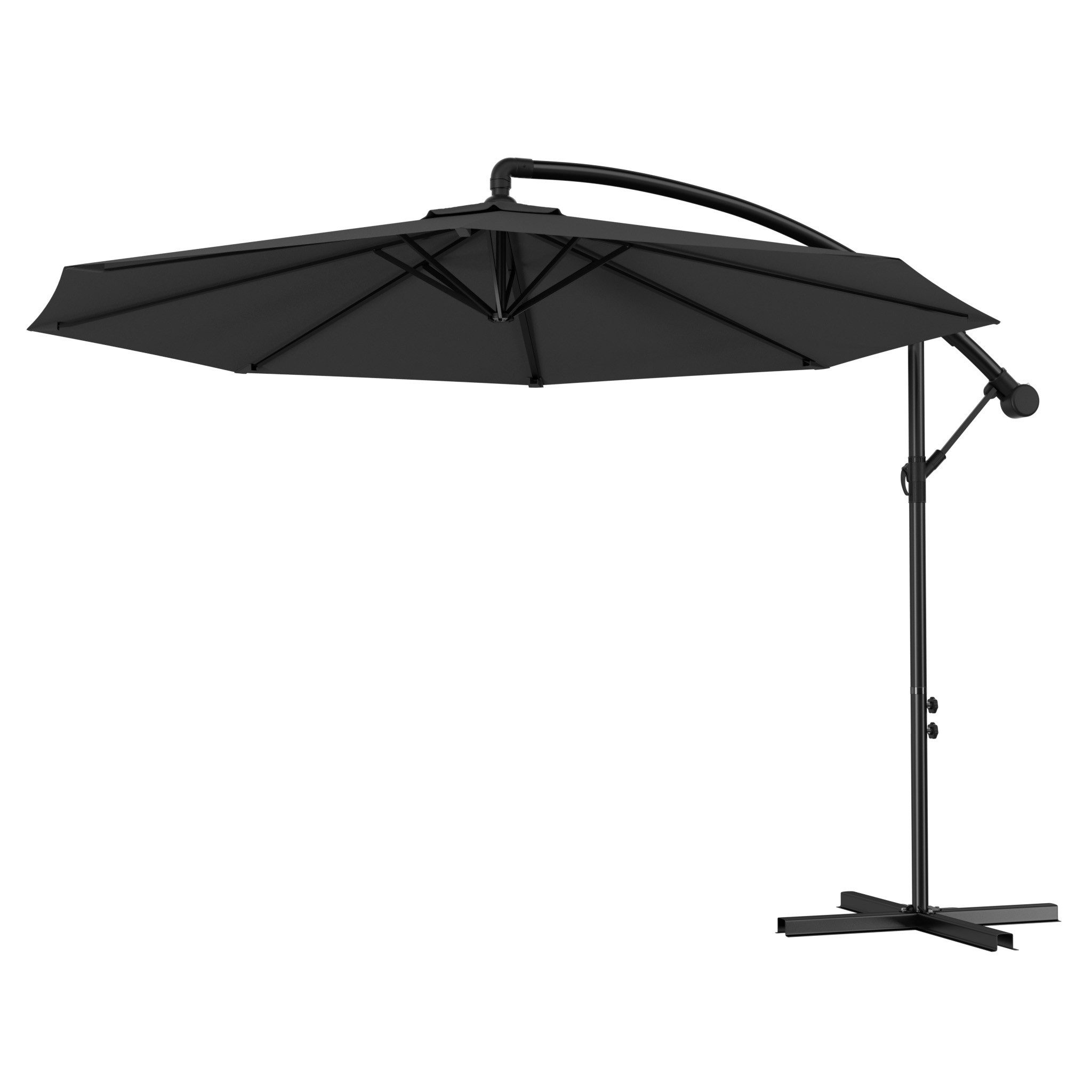 FIVMEN Sonnenschirm Sonnenschirm Alu Sonnenschirme mit kurbel Höhenverstellbarer, Gartenschirm UV Schutz Balkonschirme für Garten Balkon