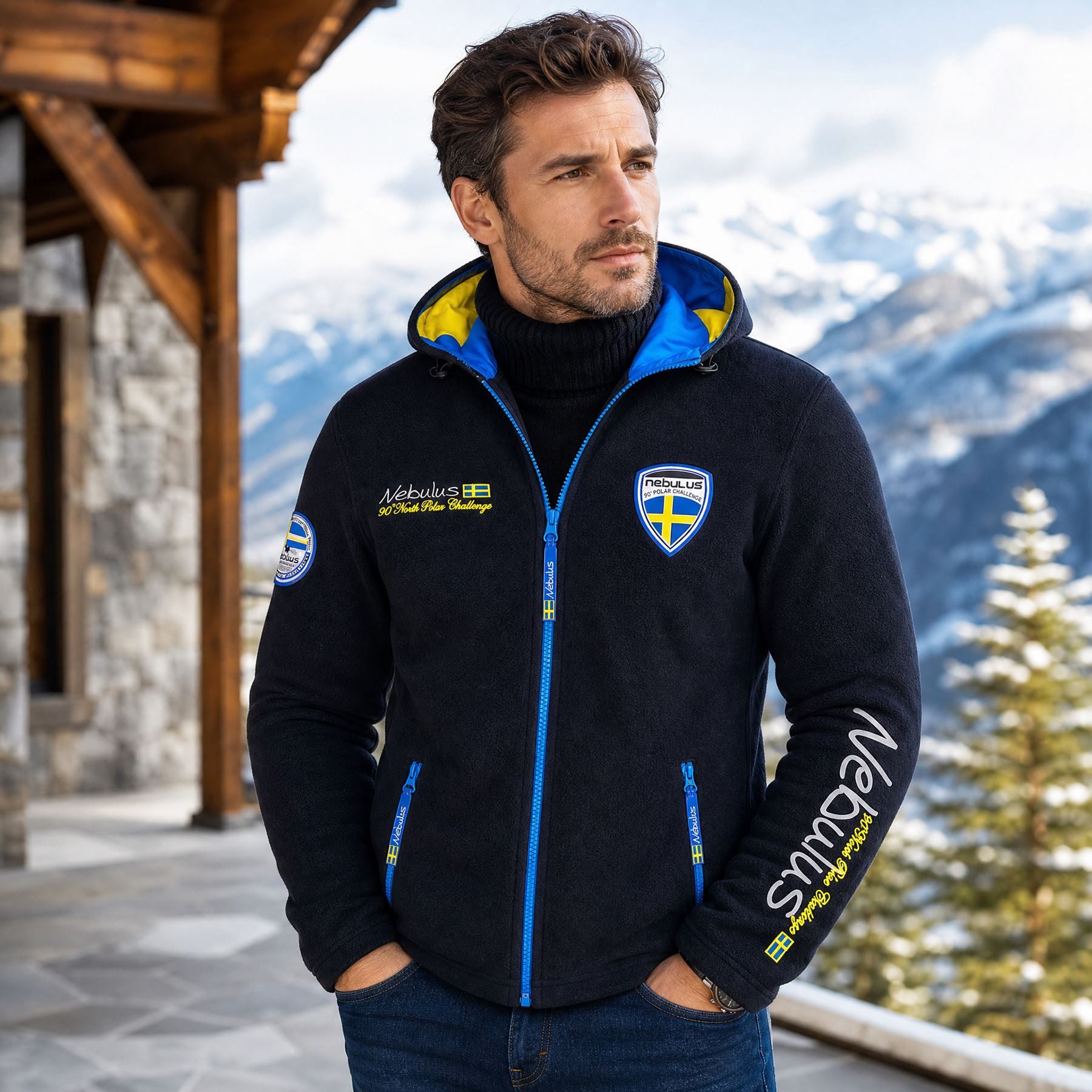 Nebulus Fleecejacke SVERHOOD, Q1701 - Herren, schwarz, XL – Bild 3 von 5