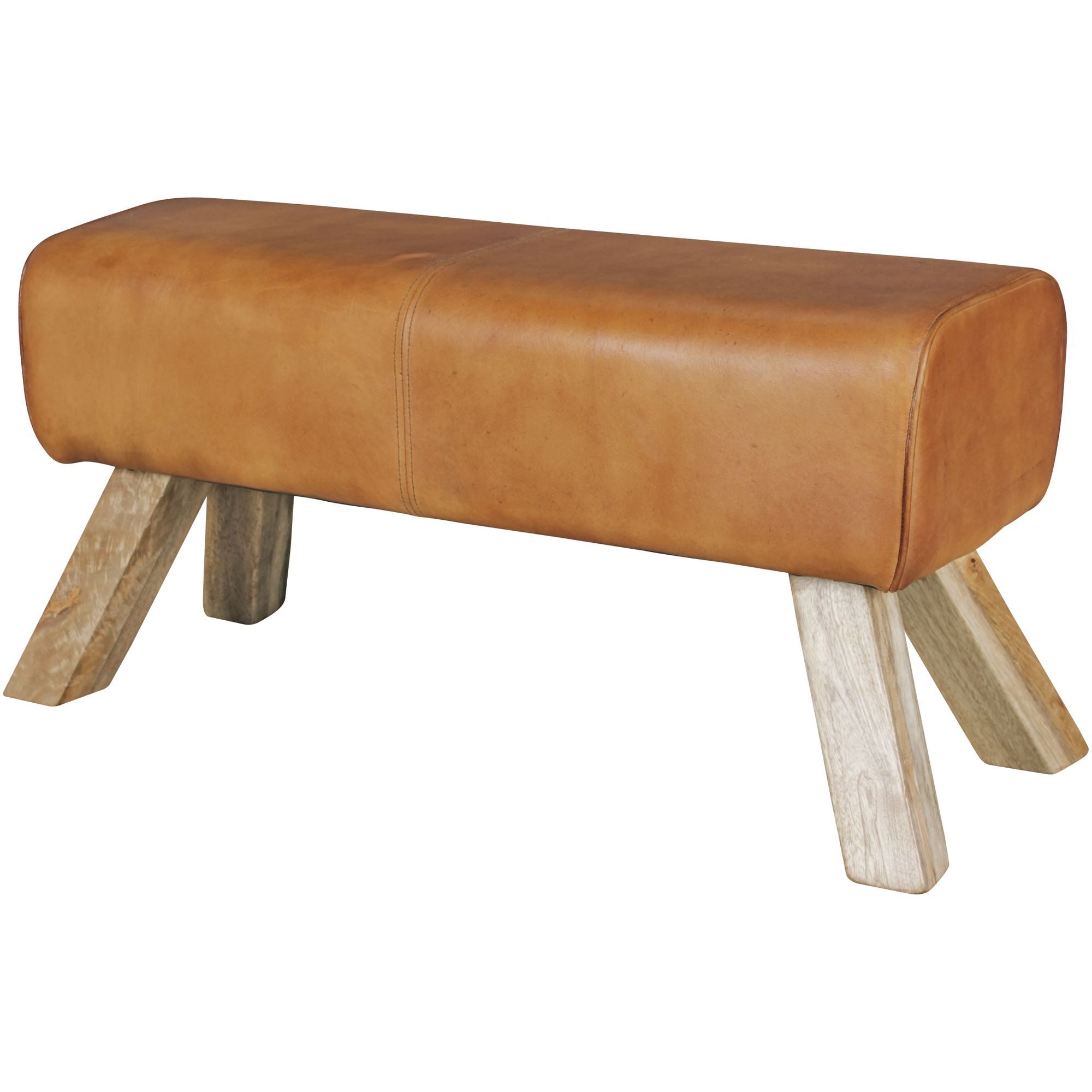 moebelfaktor Sitzbank Tisvilde, Echtleder, Breite 90 cm, gepolstert, bunt, Polsterbank, Landhaus