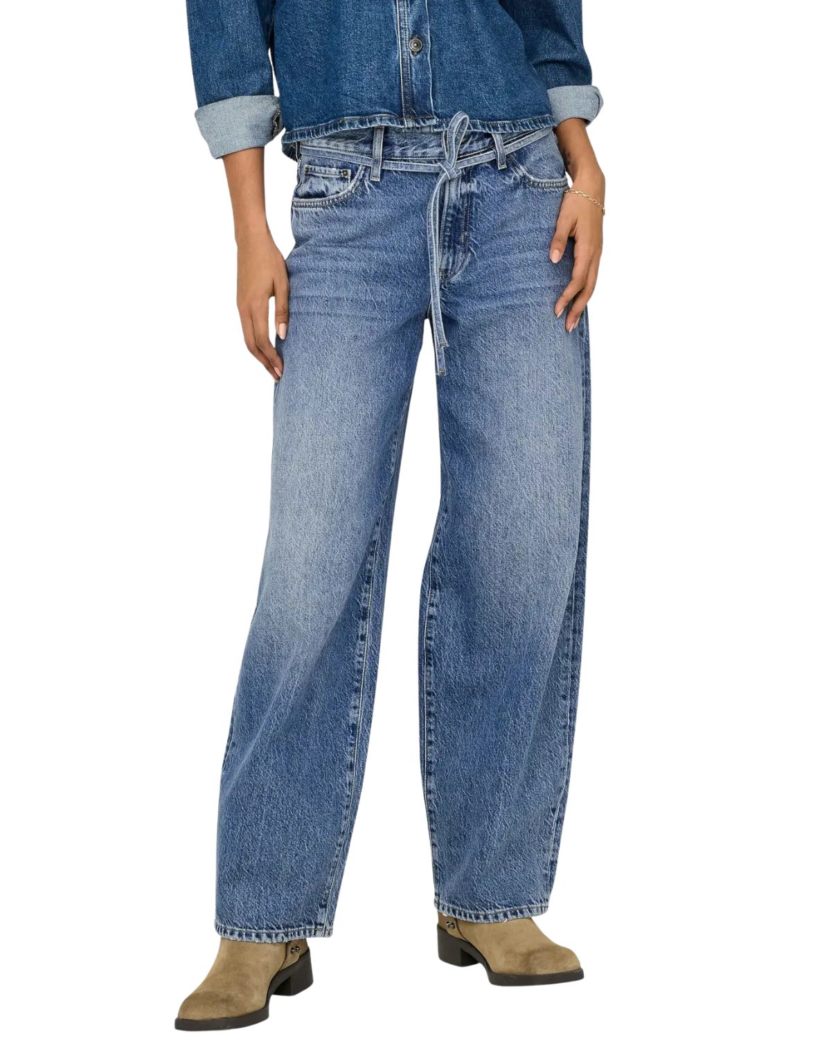 ONLY Weite Jeans stylische Mid Waist Balloon Fit Jeans günstig online kaufen