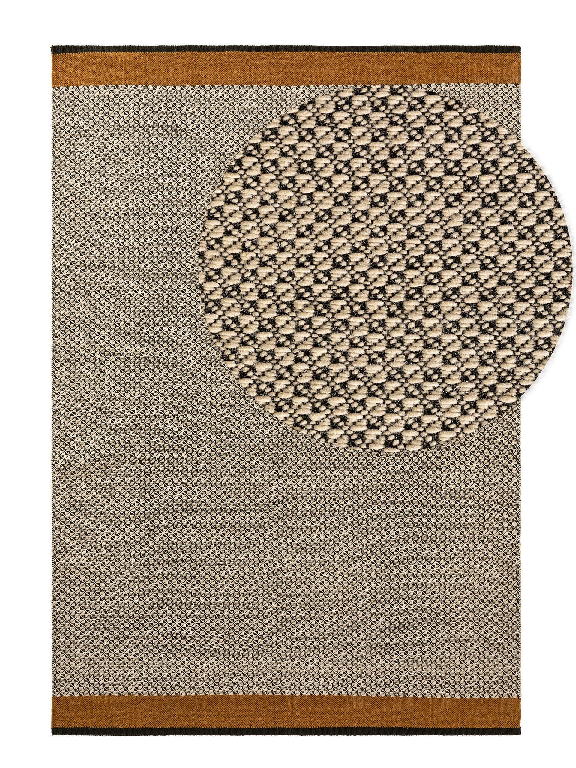 Wollteppich Tolga, benuta, rechteckig, Höhe: 5 mm, Wolle, handgewebt,  Relief, Natural Living, Wohnzimmer