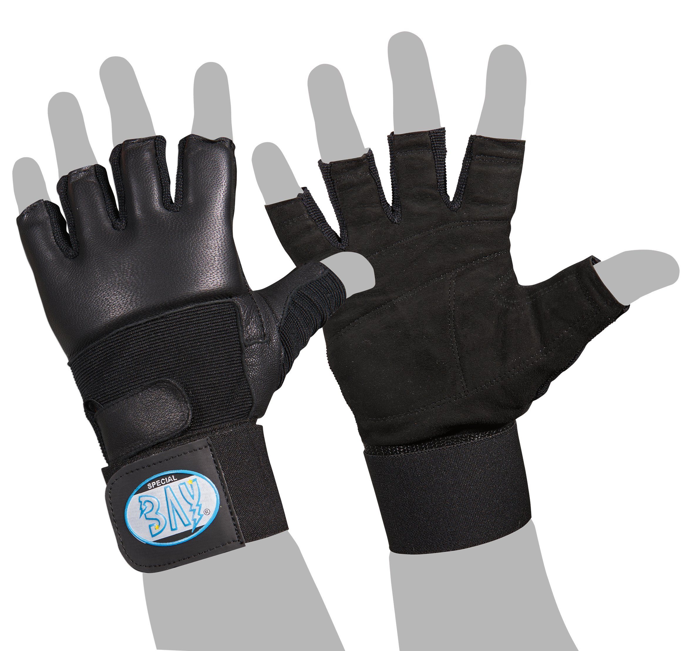 BAY-Sports MMA-Handschuhe Cuddly LEDER Krav Maga Wing Tsun Handschutz Handschützer Faustschutz (Echtes Leder), Kampfsport MMA Free Fight Sandsackhandschuhe aus LEDER