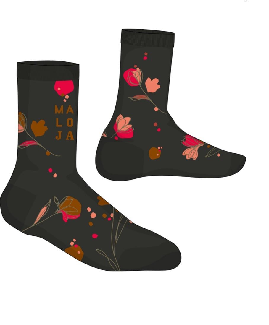 Maloja Socken Tagessocke Crew KimballM Blume (Baumwollmix) moonless Damen - 1 Paar