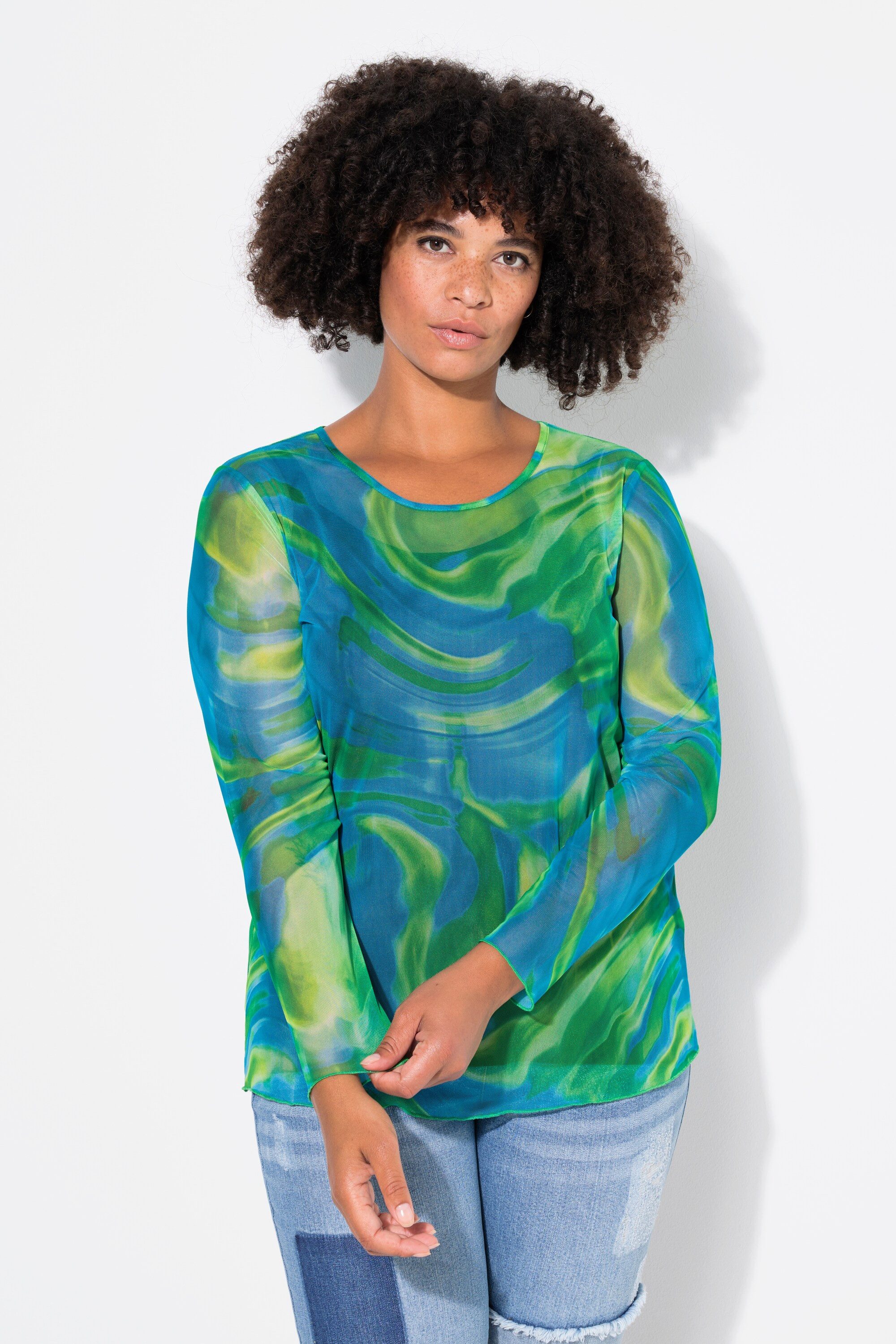Angel of Style T-Shirt Mesh-Shirt Slim günstig online kaufen