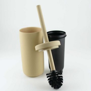 Zone Denmark WC-Reinigungsbürste ZONE Toilettenbürste UME Beige Keramik mit Soft-Touch, WC, (Set)