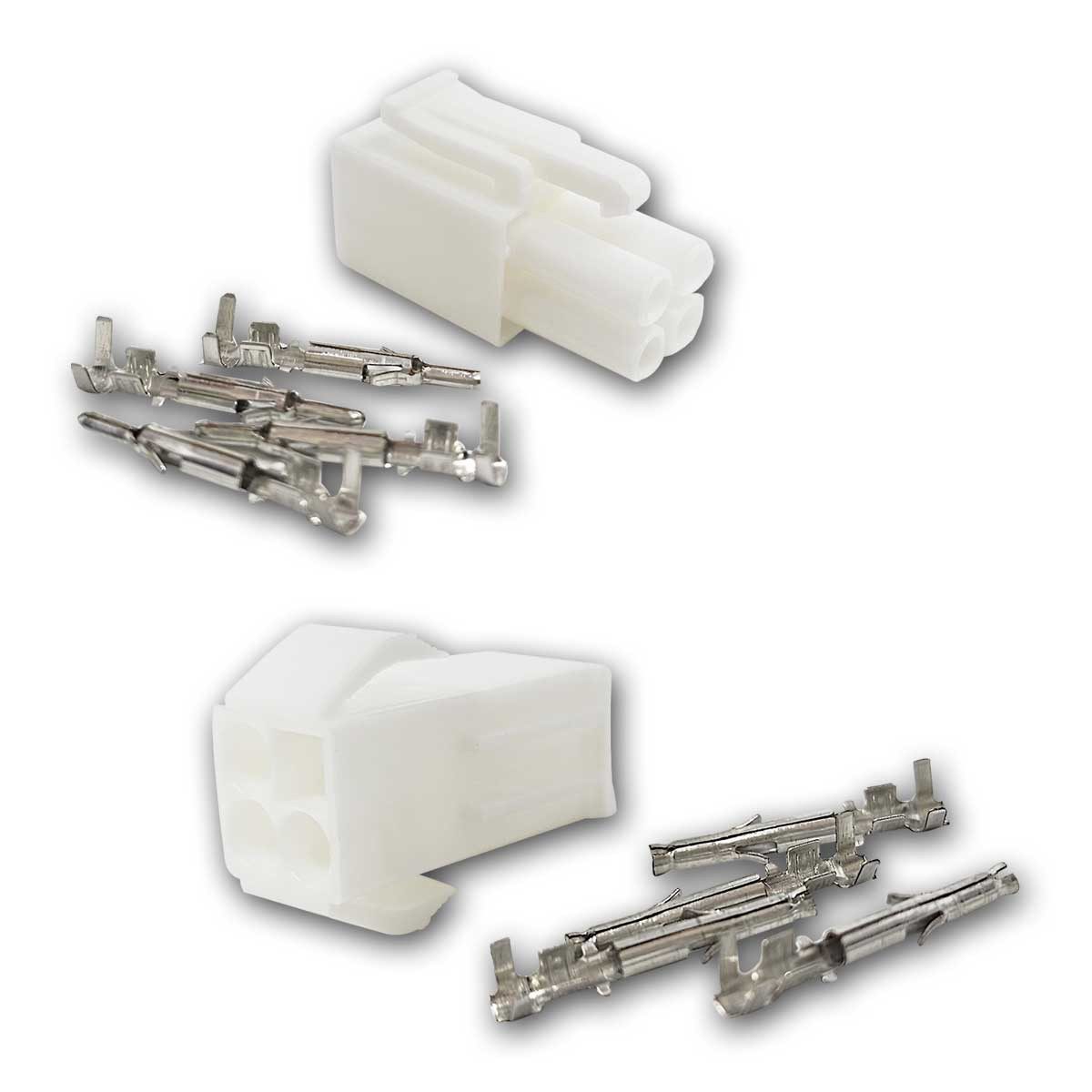 DIN-Stecker AMP-Steckverbinder 4-polig Crimpkontakte 10er Pack