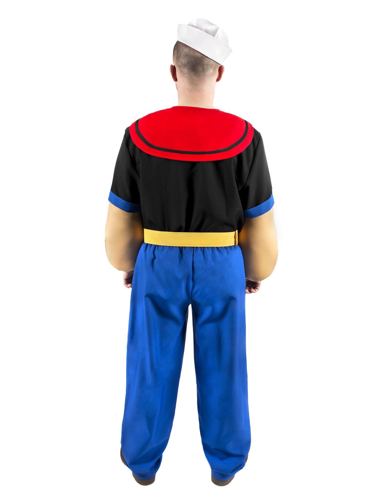 Maskworld Kostüm Popeye Seemann - Karneval Faschingskostüm Herren, 90 Jahre Jubiläums-Edition: Neues und verbessertes Lizenzkostüm des