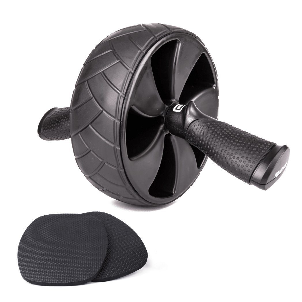 Pullup & Dip AB-Roller PULLUP & DIP Bauchroller mit ergon. Griffen & gepolsterten Kniematten, Ab Wheel mit ergonomischen Griffen und gepolsterten Kniematten