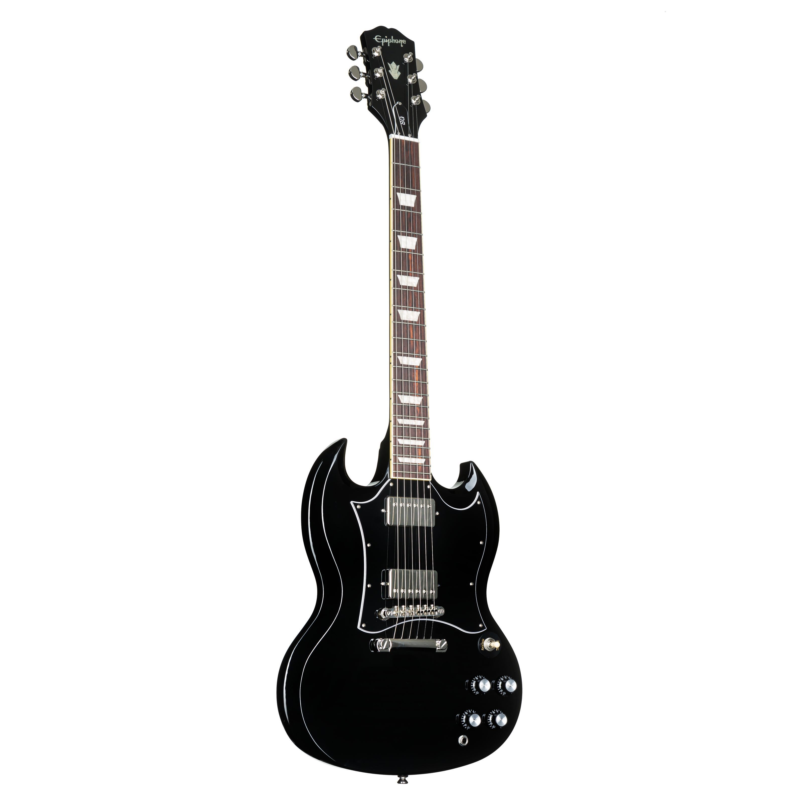 Epiphone E-Gitarre, E-Gitarren, Double Cut Modelle, SG Standard EB Ebony - Double Cut Modelle