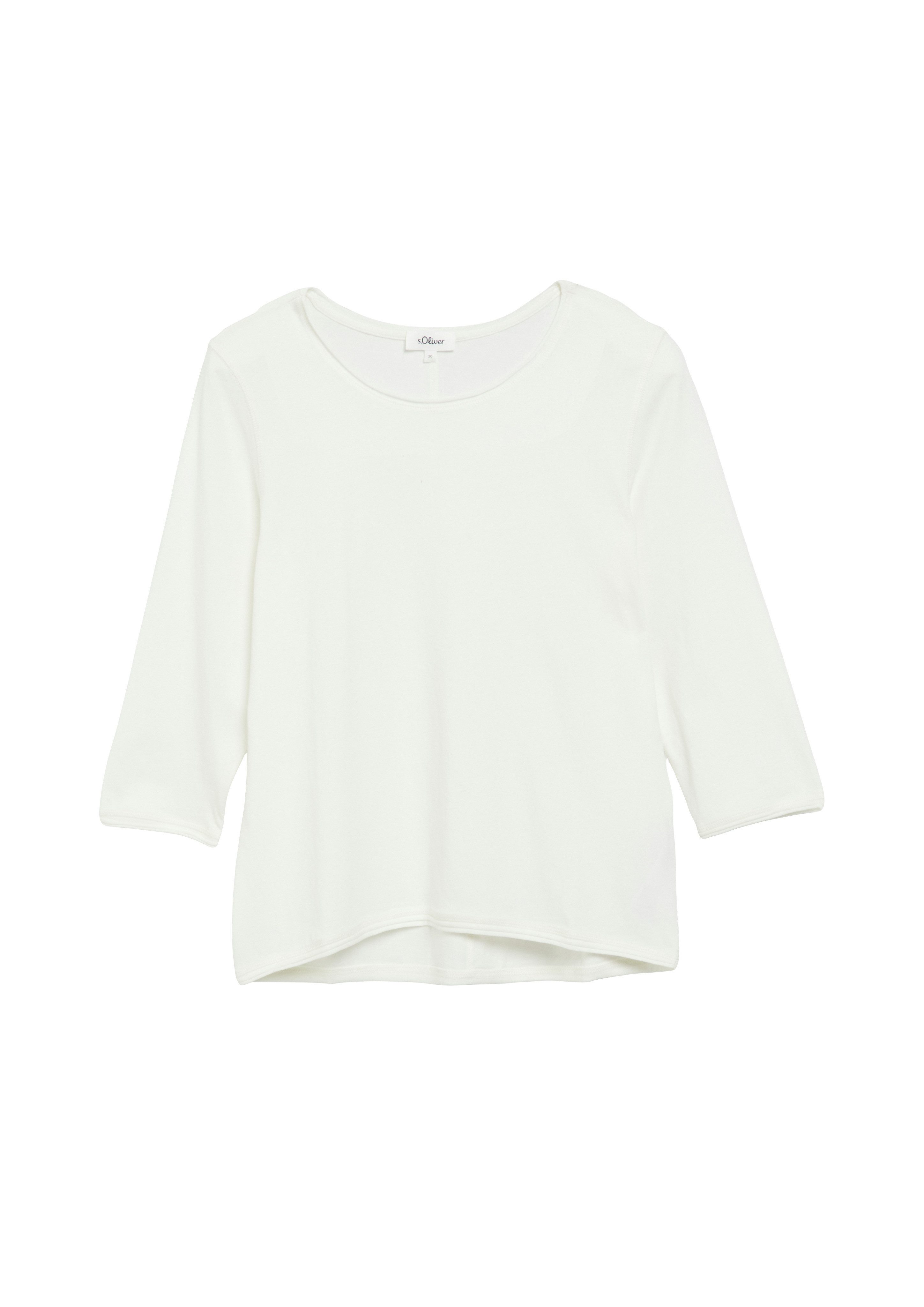 s.Oliver Rundhalsshirt 7/8-Arm Sommershirt mit Rundhals – Bild 3 von 4