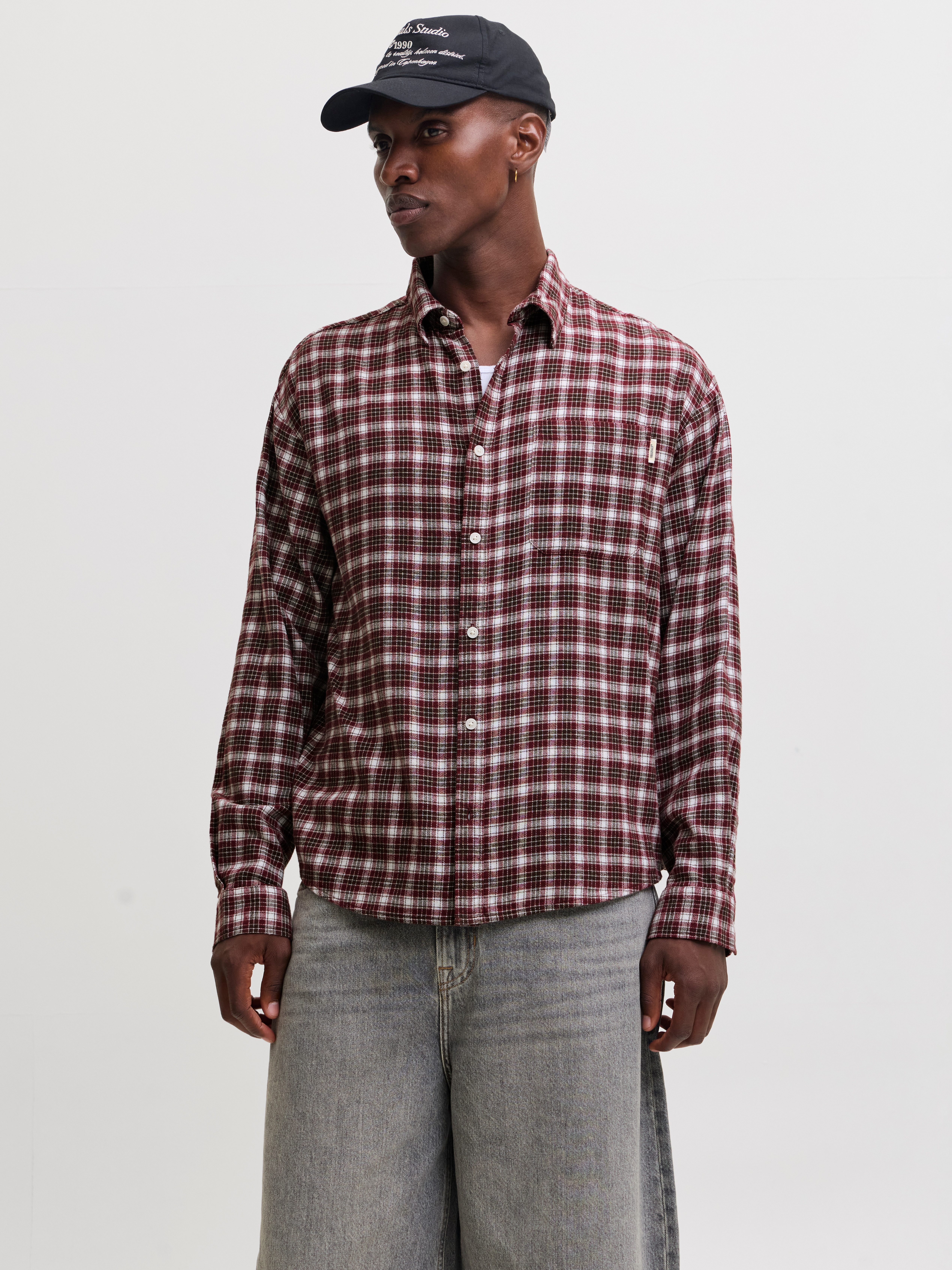 Jack & Jones Langarmhemd JORFREDERIKSBERG FLANNEL SHIRT L/S Baumwolle, regular fit