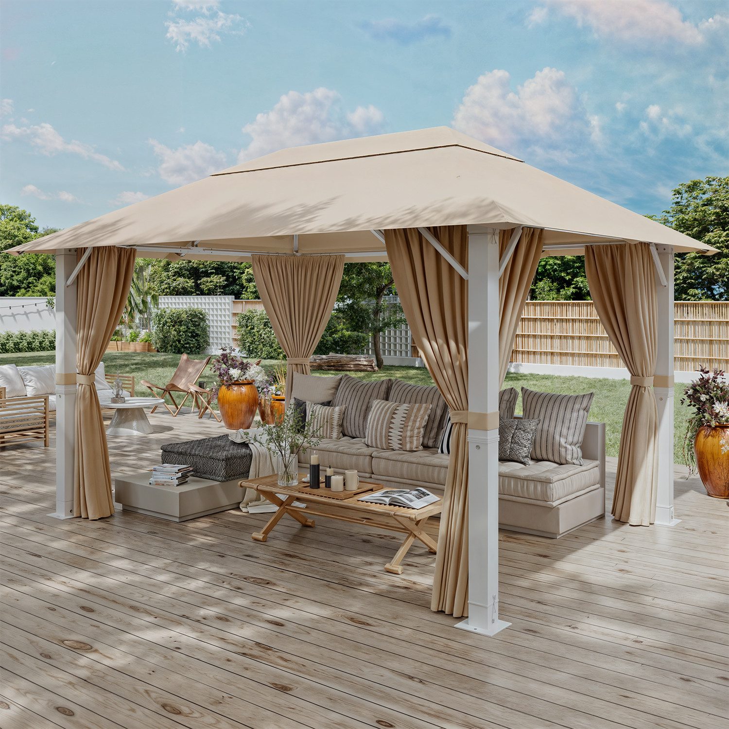 HOMALL Pavillon Gazebo 3*3/3/4M wasserdichtes Gartenzelt günstig online kaufen