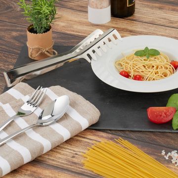 relaxdays Spaghettizange Spaghettizange Edelstahl im 3er Set