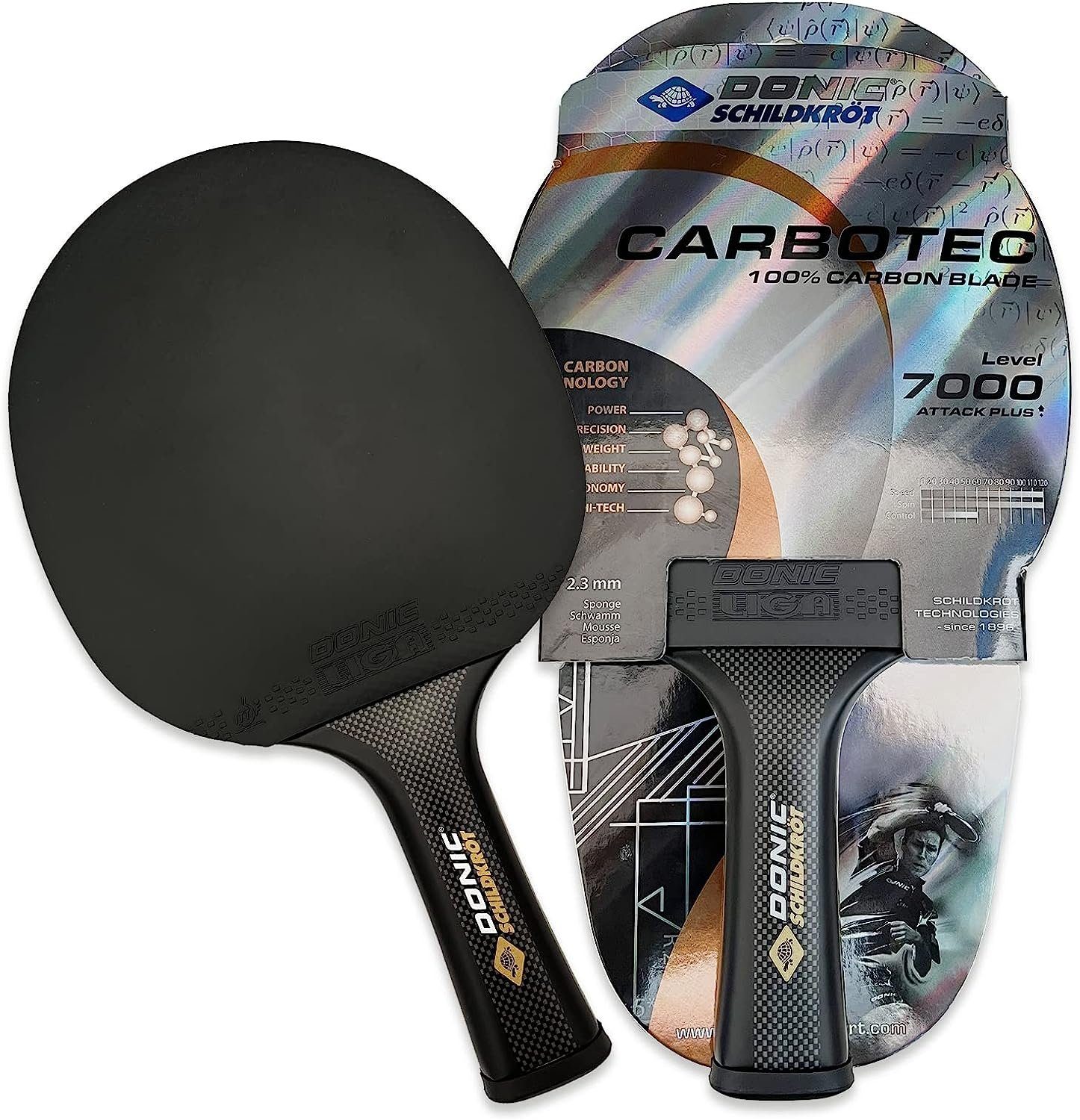 Donic Tischtennisschläger Carbotec 7000, Tischtennis Schläger Racket Table Tennis Bat