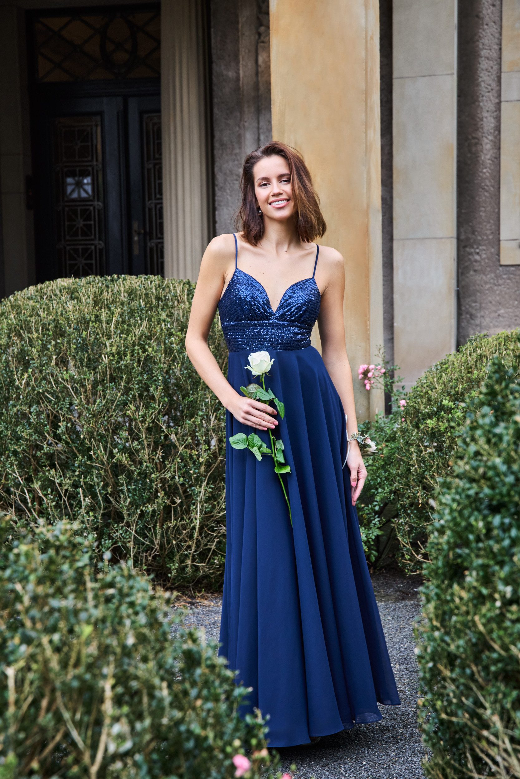 SWING Abendkleid - Abendkleid mit Schnür-Oberteil aus Paillette A-Linie günstig online kaufen