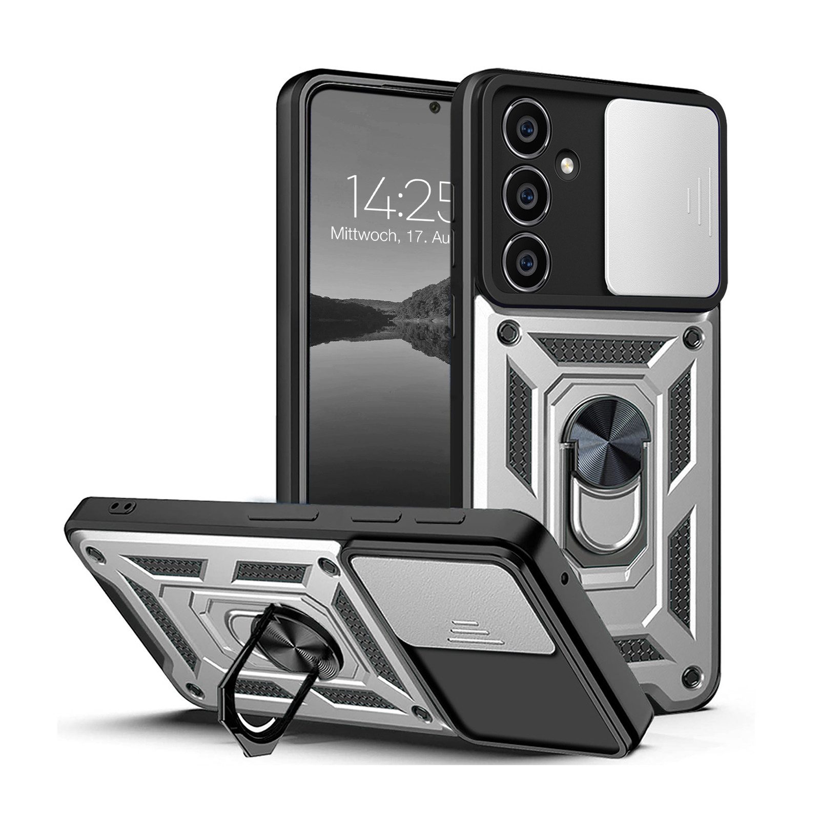 Tec-Expert Handyhülle Outdoor Cover Hülle für Samsung Galaxy S23 FE 6.4 Zoll, 6.4", Premium Hülle mit Kameraschutz aus verstärktem Polycarbonat