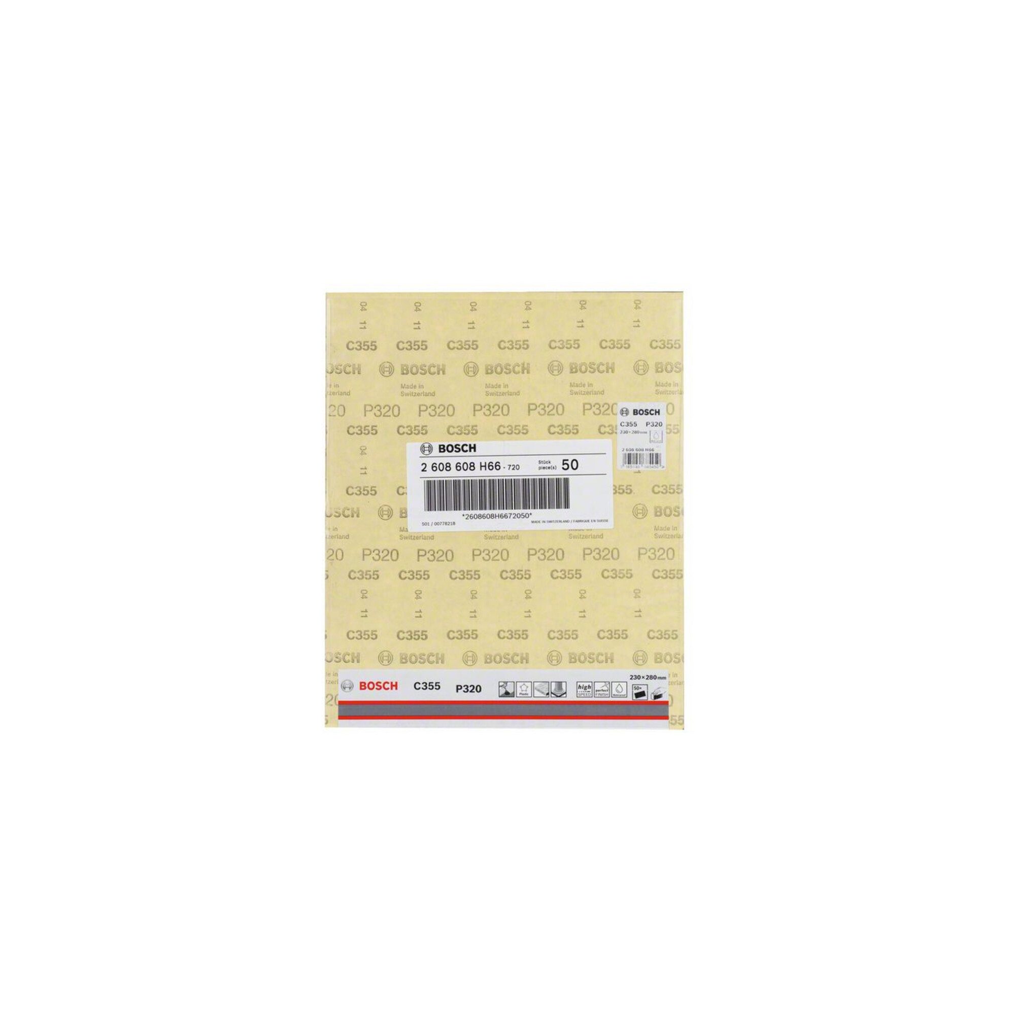 Bosch Professional Schleifpapier Bosch Schleifblatt C355 Papierschleifblatt 230 x 280 mm 320 50 Stk