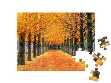 puzzleYOU Puzzle Ginkgobäumen auf der Insel Nami, Korea, 48 Puzzleteile, puzzleYOU-Kollektionen Asien
