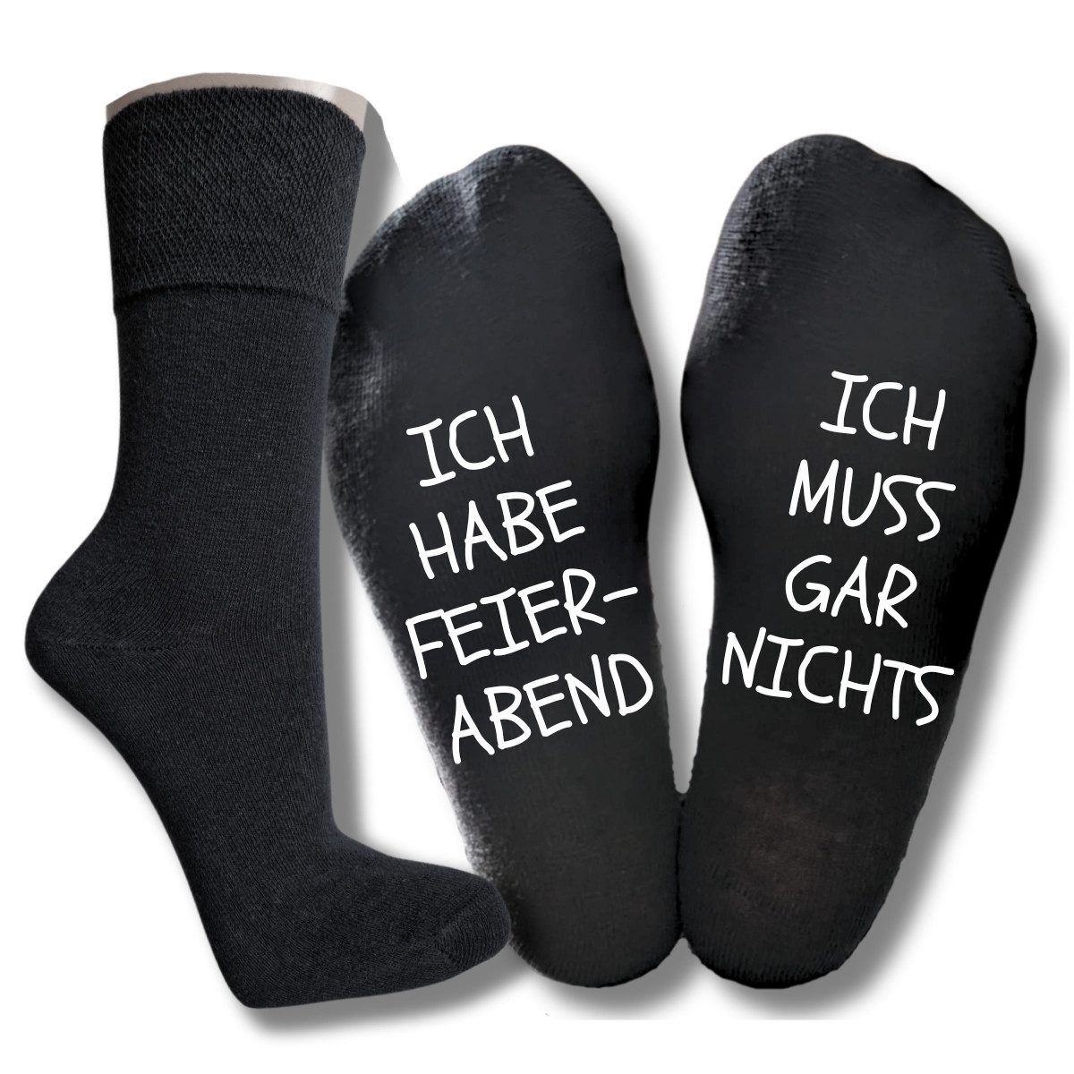bentini Basicsocken Spruchsocken "Ich muss gar günstig online kaufen