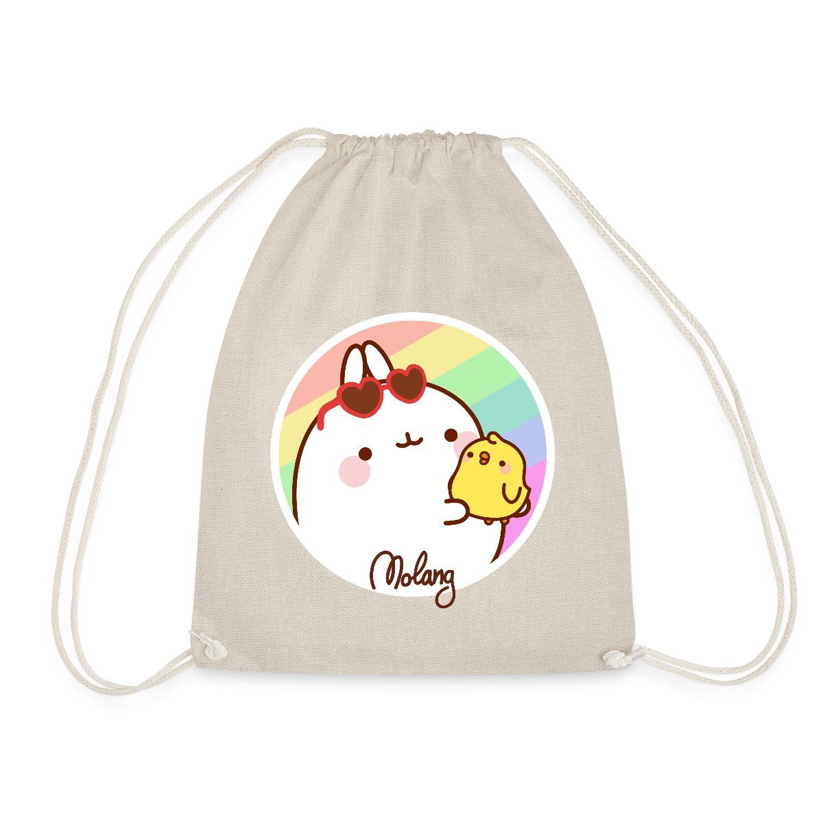 Spreadshirt Turnbeutel Molang Piu Piu Regenbogen Turnbeutel (1-tlg)