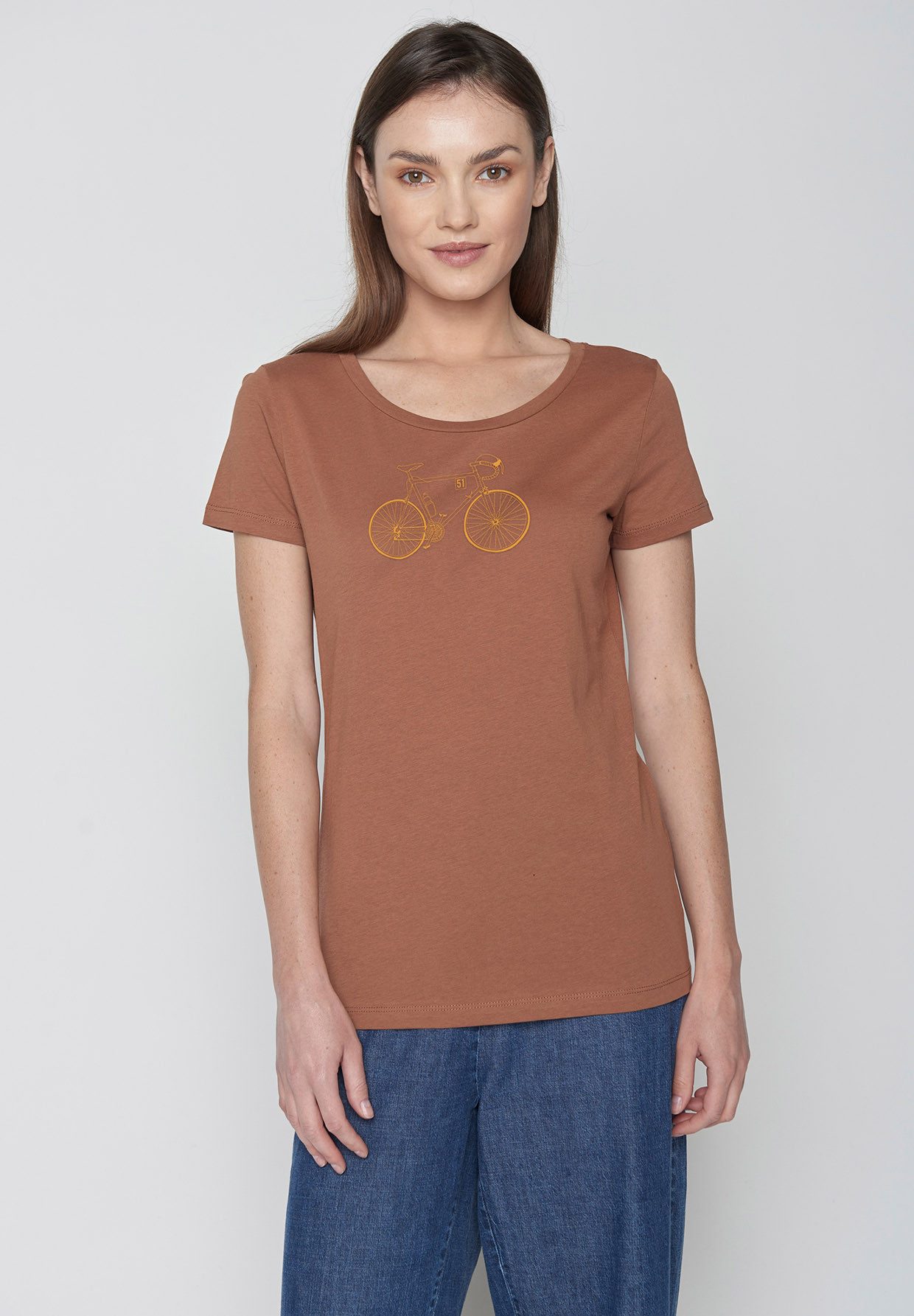 GreenBomb T-Shirt Loves Bike Classic Motiv Fahrrad (1-tlg., 1) figurbetont, leicht tailliert, klassische Kurzärmel