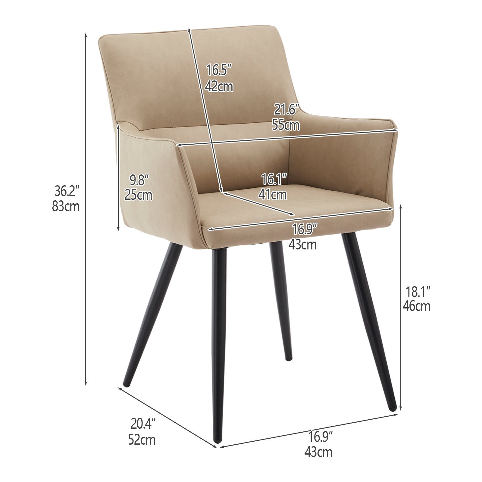 Ofcasa Esszimmerstuhl Kunstleder Polsterstuhl (2er Set), günstig online kaufen