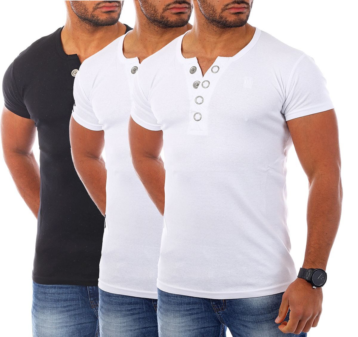 Young & Rich T-Shirt Herren basic günstig online kaufen