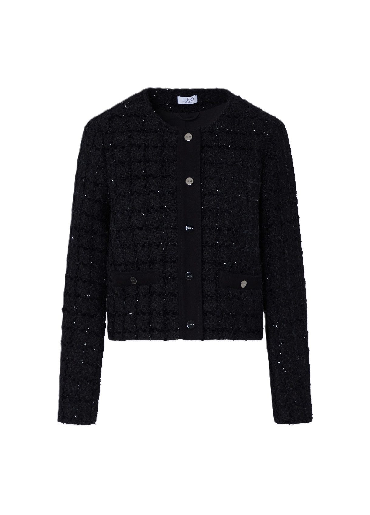 Liu Jo Jackenblazer Eleganter Bouclé-Jackenblazer mit Rundhals für Damen - Damenblazer