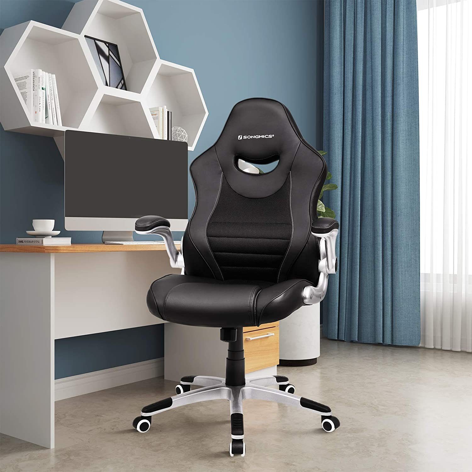 SONGMICS Gaming Chair »OBG63BK« Bürostuhl, Drehstuhl, fürs ...