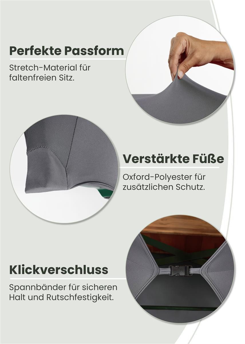 Gräfenstayn Hussen-Set Biertischhussen Bierzeltgarnitur 50cm 70cm, Biertischhussen 3 tlg Bierzeltgarnitur 50cm oder 70cm breite – Bild 5 von 5