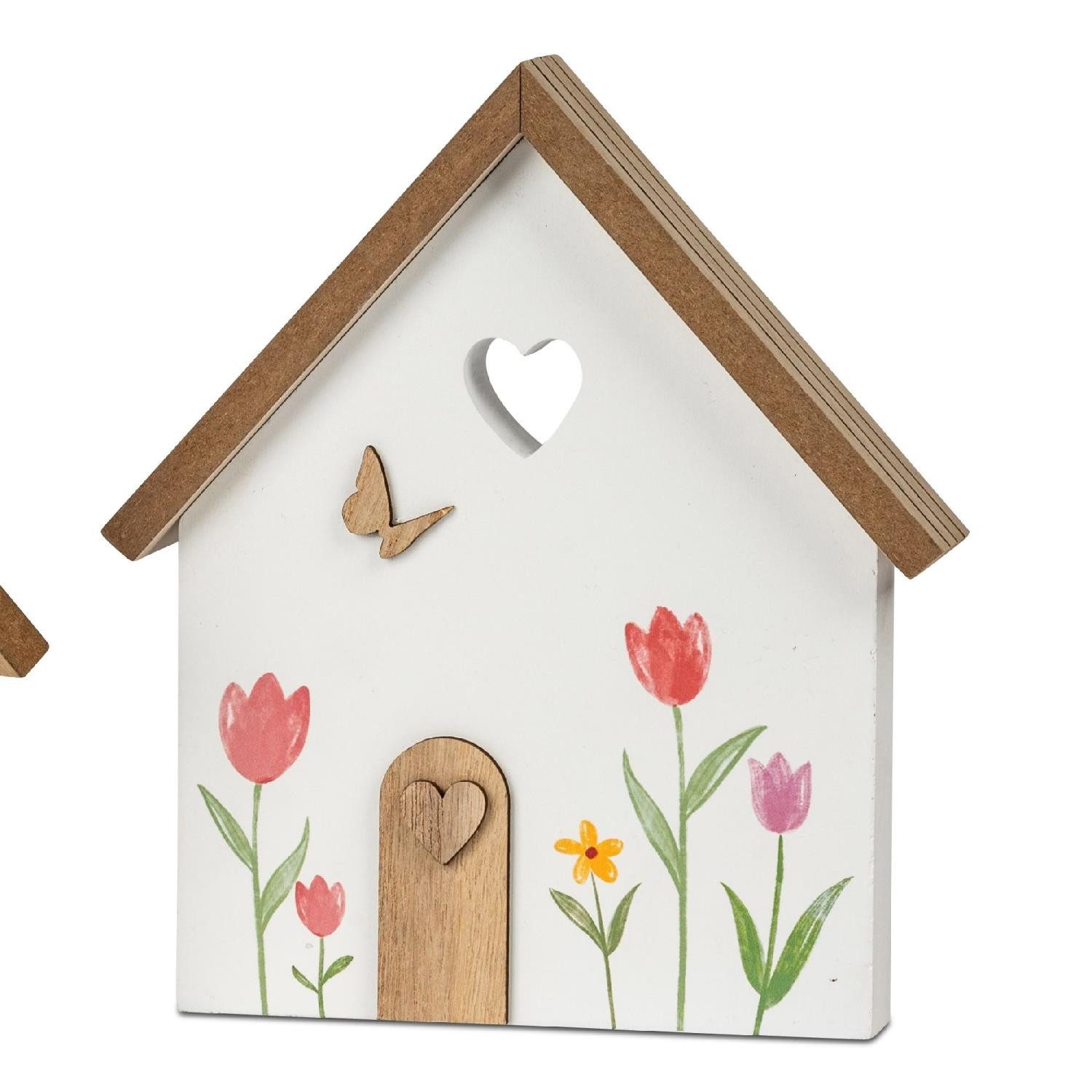 formano Dekofigur Blumenwiese, Farbe: Weiß, Motiv: Haus günstig online kaufen