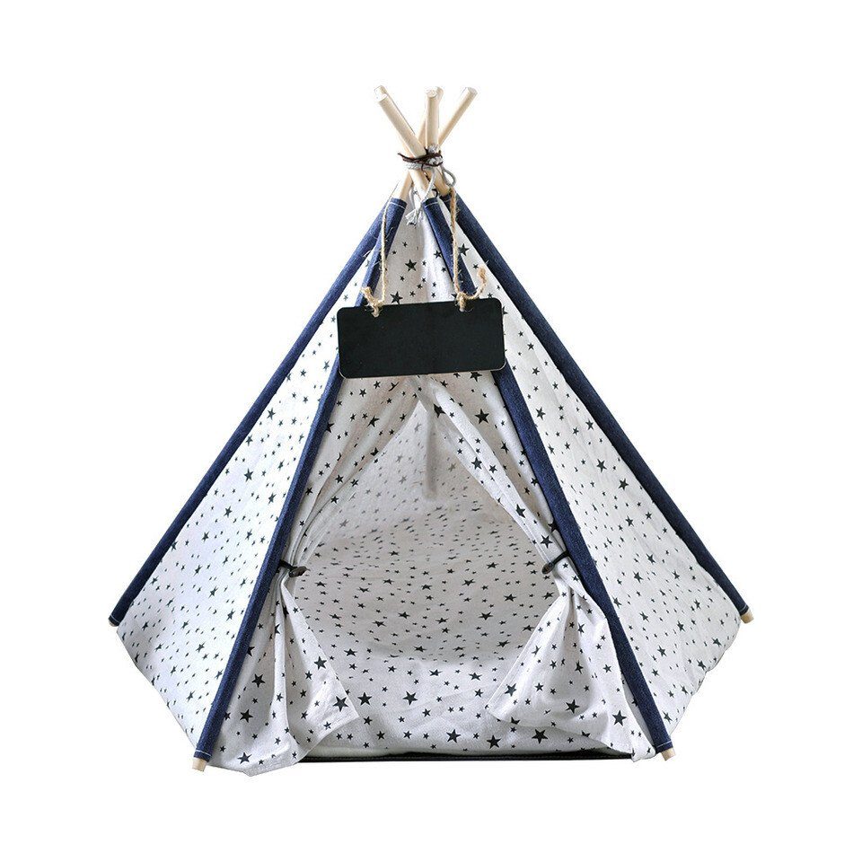 Schlafhöhle Tipi mit Sternprint für Hunde