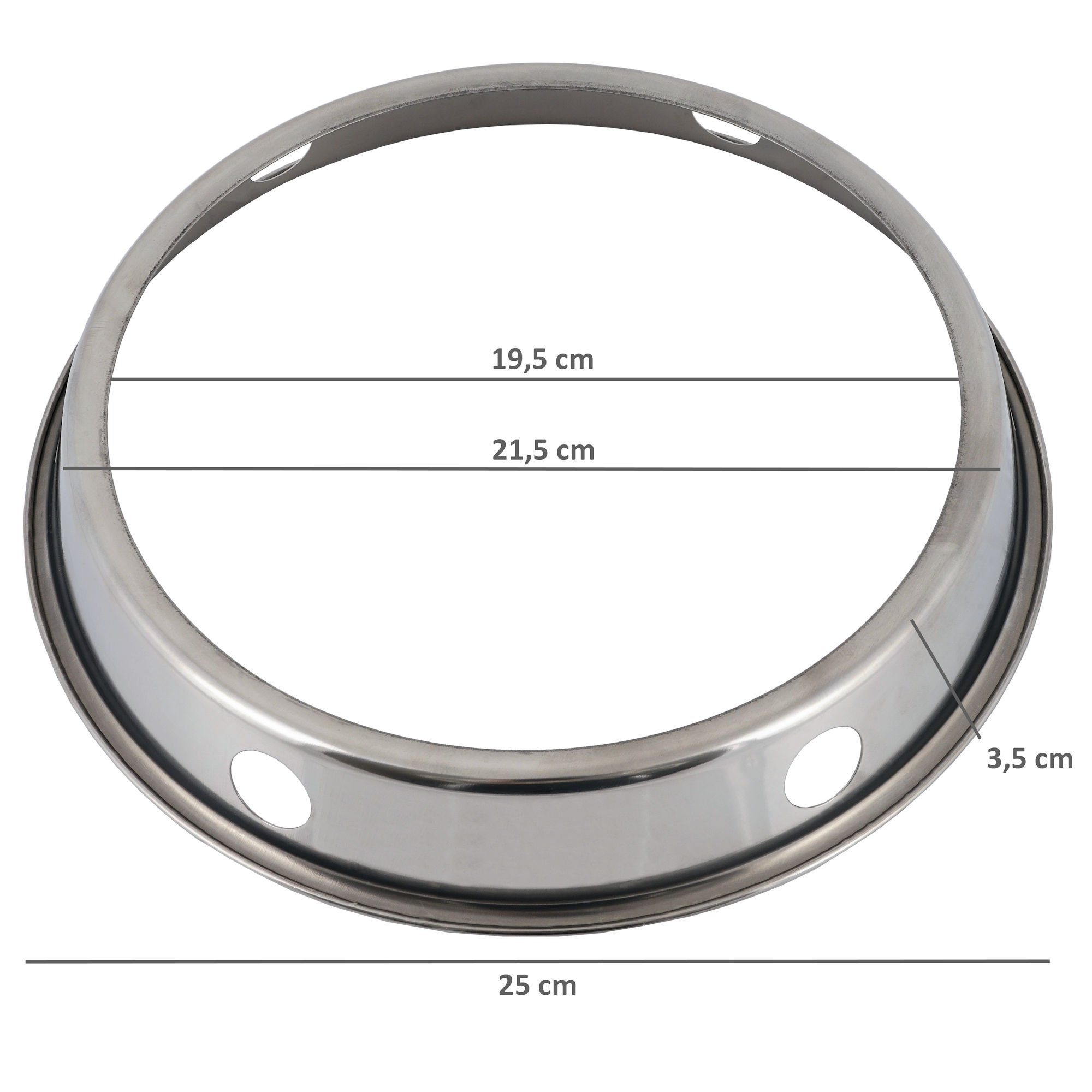 Wokring Woks Ring, Boden für Ø Wok 19,5 mit cm, rundem Wok Mahlzeit Edelstahl