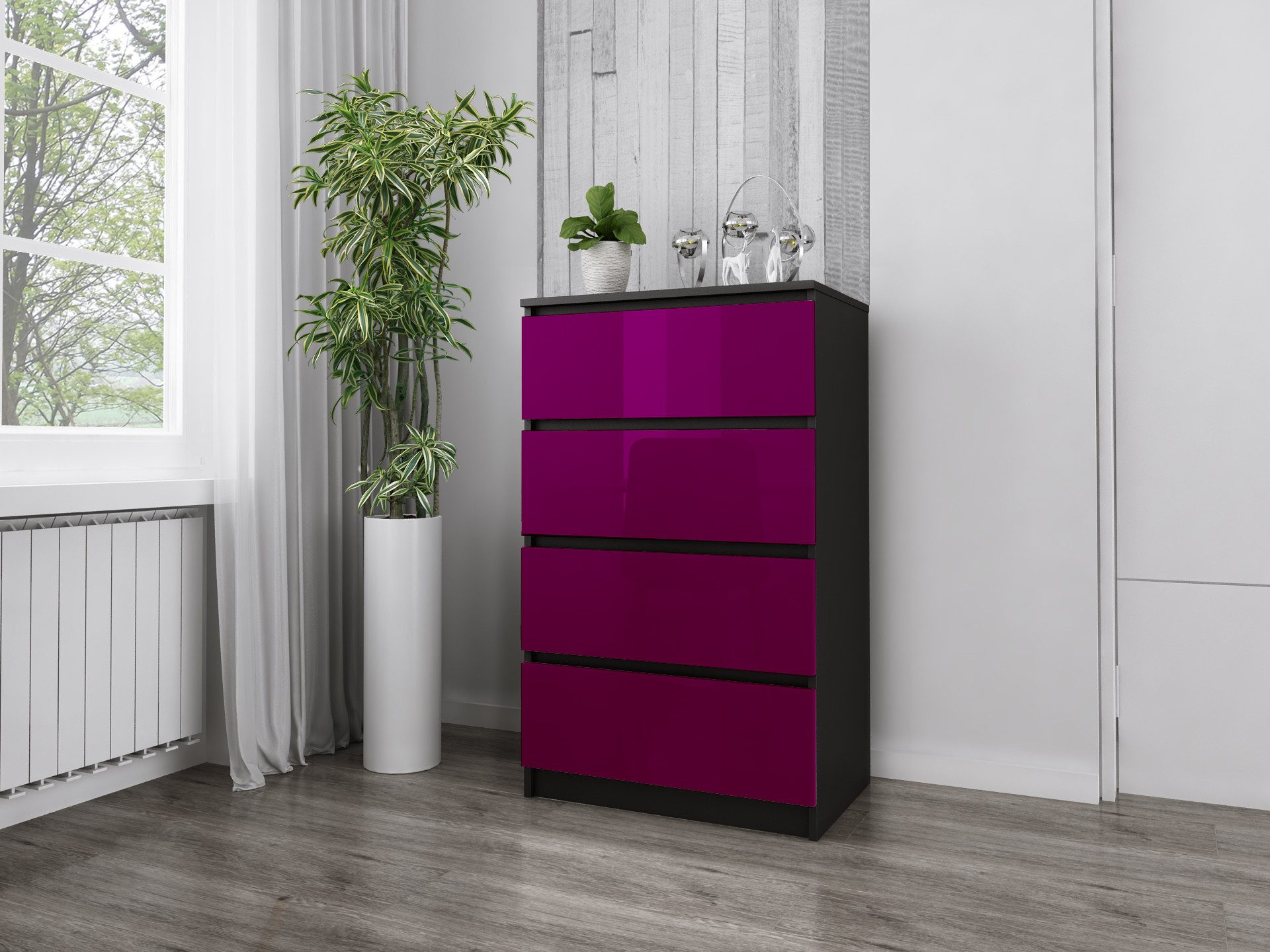 Faizee Möbel Schubkastenkommode Zoe Schubladenkommode 4 Fächer