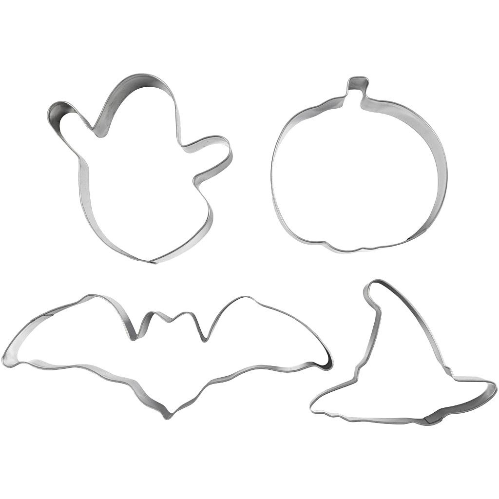 creativ company Ausstechform Формочки для печенья-Set 'Happy Halloween', Edelstahl, 4 Motive