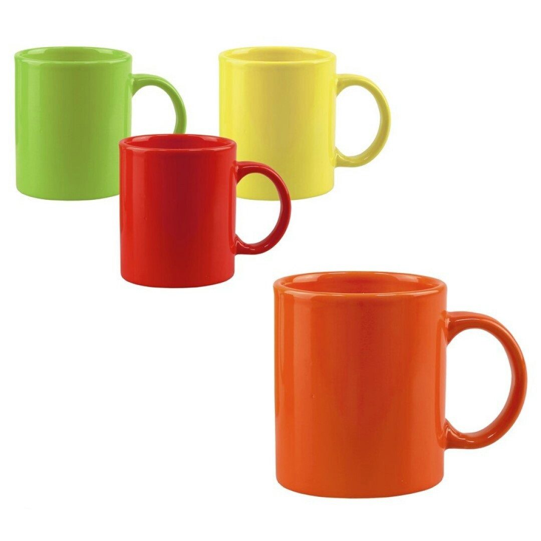 Tasse 4er Set Tassen Kaffeetassen Becher 320,5 ml bunt Tee Tasse Ani5