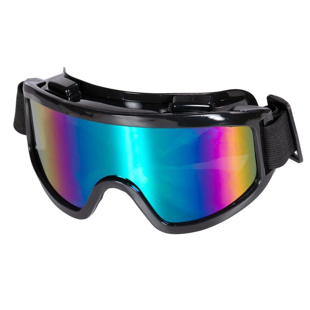 Metamorph Kostüm Skibrille schwarz, Verspiegelte Schutzbrille für Skifahrer