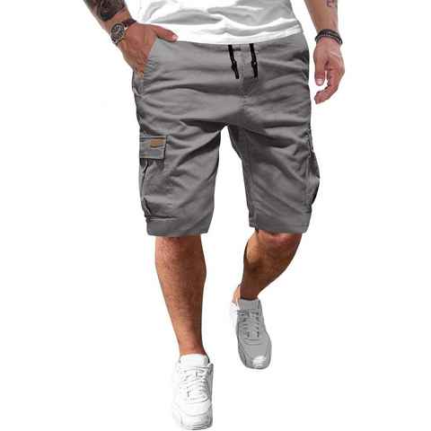JMIERR Cargoshorts Kurze Hosen Herren Baumwolle Shorts Sommer Freizeithose mit Taschen (shorts) in Unifarbe