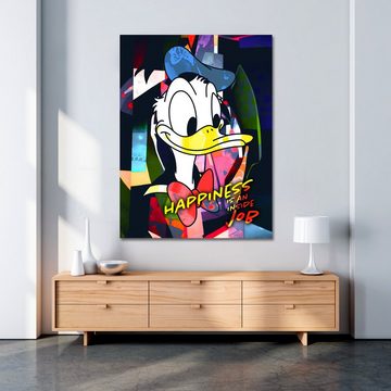 ArtMind XXL-Wandbild Donald - Happiness is an inside job, Premium Wandbilder als Poster & gerahmte Leinwand in 4 Größen, Wall Art, Bild, Canva